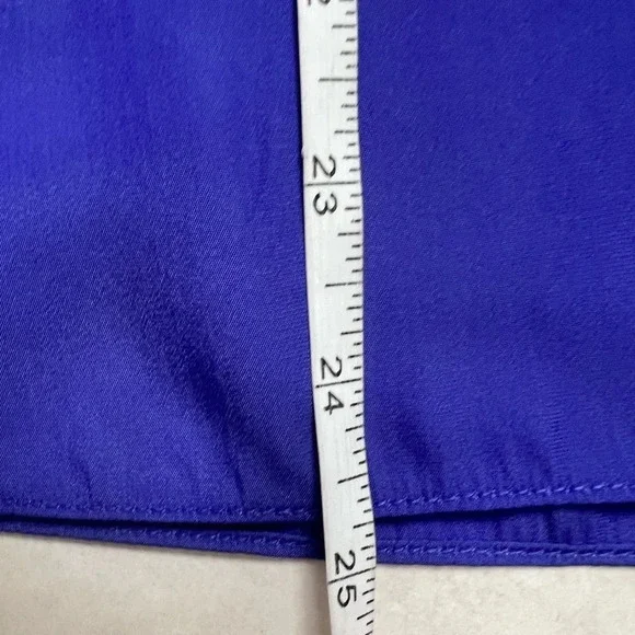 Ramy Brook Women Electric Blue Satin V-neck Sleeveless Blouse Top Size S/P - Picture 6 of 10